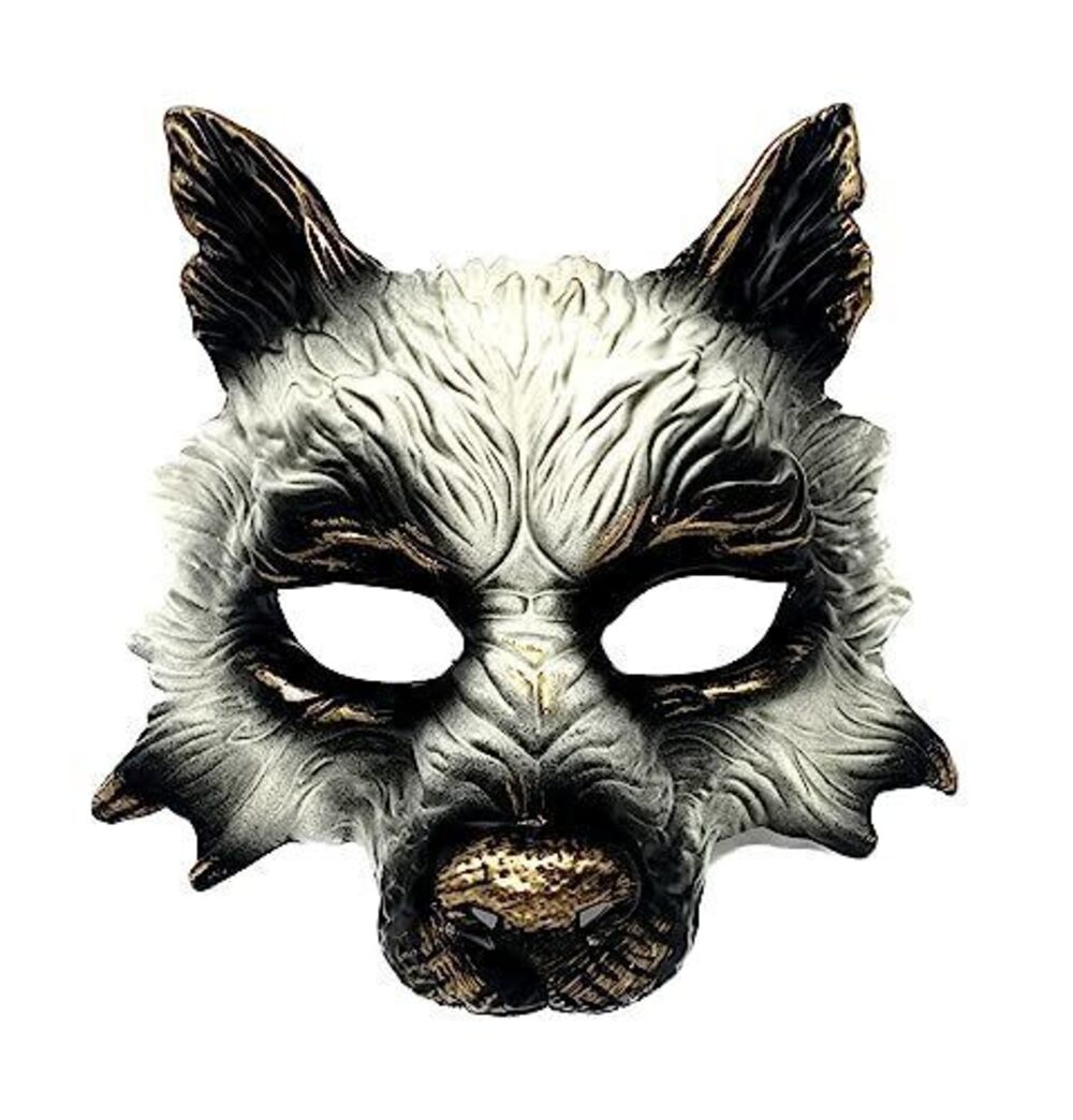 4912 ] Steampunk Style Metallic Scary Horror Skeleton Mask for Halloween